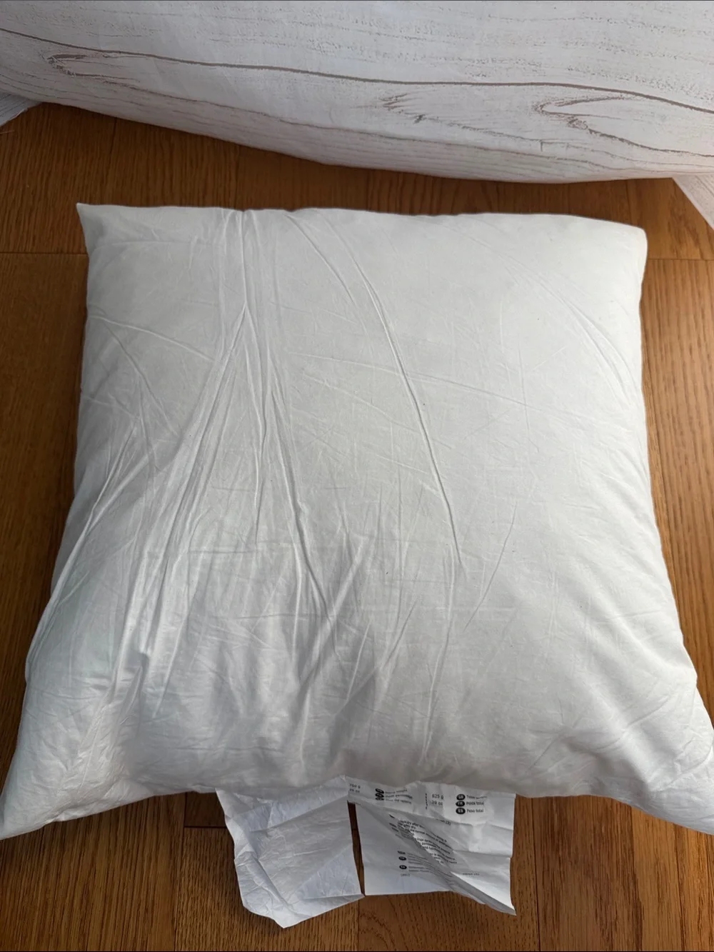 IKEA Off White Square Down-Fill Cushion Pillow FJADRAR 20